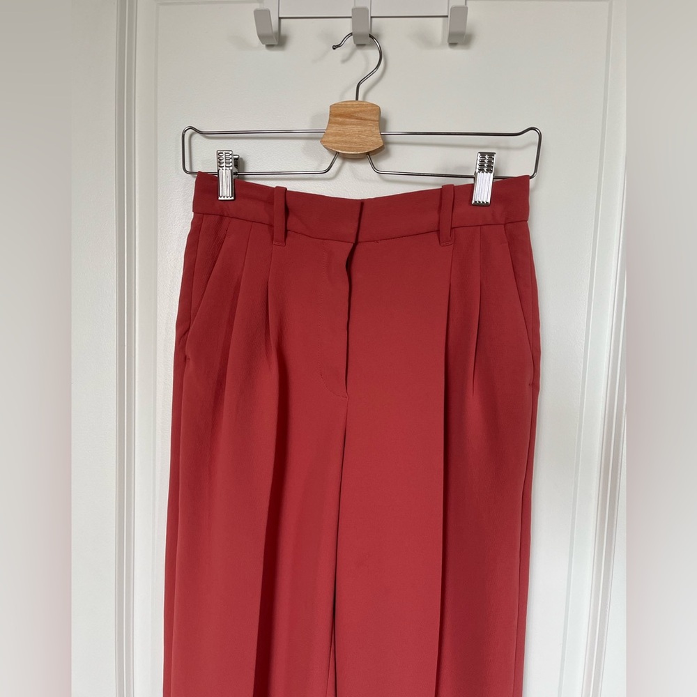 Aritzia Wilfred Effortless Pant, Size 2 Tall, Warm Sienna Red